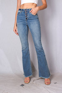 Lyla Five Button Flare Jean