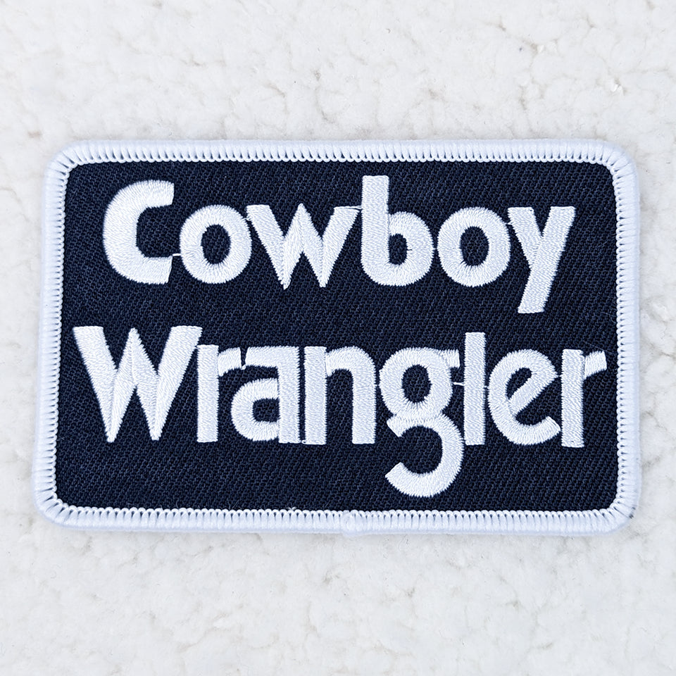 Cowboy Wrangler Embroidered HAT/POCKET Patch