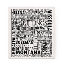 Load image into Gallery viewer, Montana Cities Swedish Dishcloth
