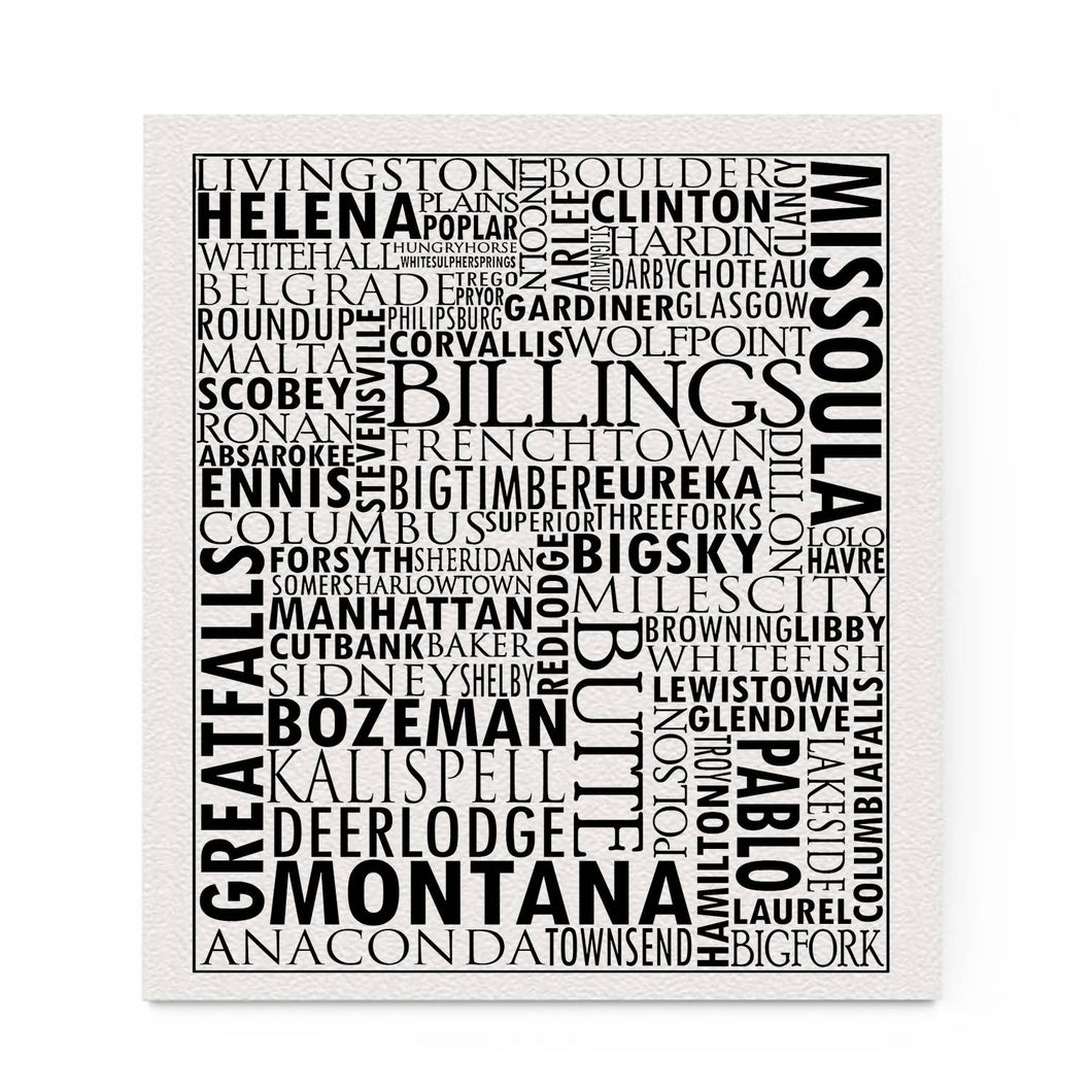 Montana Cities Swedish Dishcloth