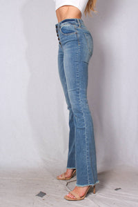 Lyla Five Button Flare Jean