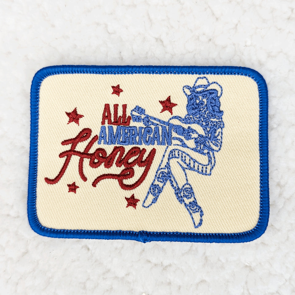 All American Honey Embroidered HAT/POCKET Patch