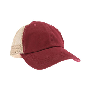 Solid Cotton Brushed C.C Ball Cap BA2000: Pink