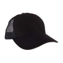 Load image into Gallery viewer, Unisex Solid Trucker Ball Cap TCB12: Black/Black
