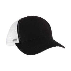 Unisex Solid Trucker Ball Cap TCB12: Black/Black