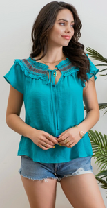 Traci Embroidered Top