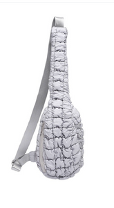 QUILTED PUFFY CROSSBODY SLING BAG