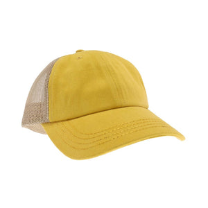 Solid Cotton Brushed C.C Ball Cap BA2000: Khaki