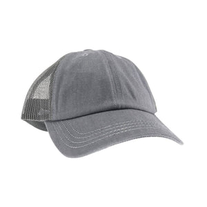 Solid Cotton Brushed C.C Ball Cap BA2000: Grey