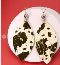 Load image into Gallery viewer, Cow faux earrings
