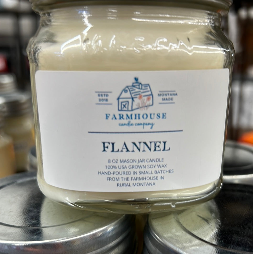 Flannel 8 oz Mason Jar candle